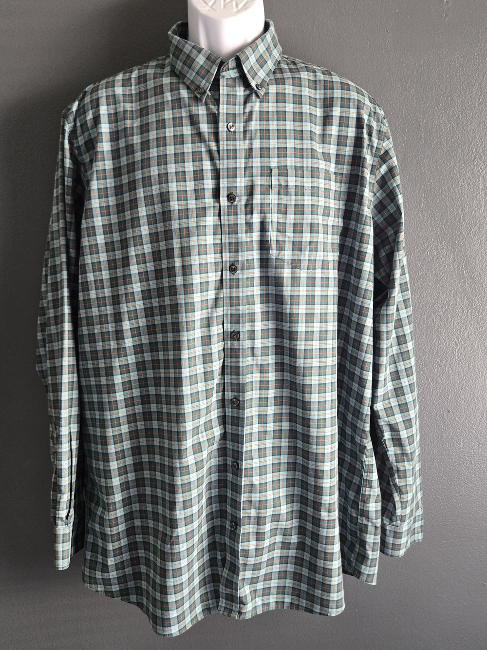 L. L. Bean Men's Cotton Plaid Button Down Gorpcore Outdoorsy Shirt Large Tall